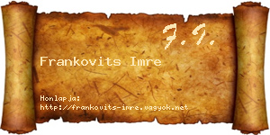 Frankovits Imre névjegykártya