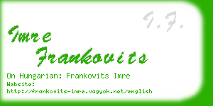 imre frankovits business card